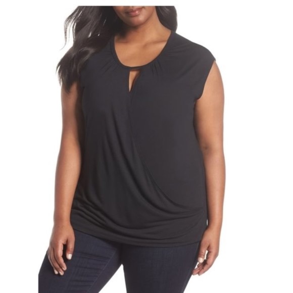 Sejour Twisted Front Top (Plus Size) - Picture 1 of 2